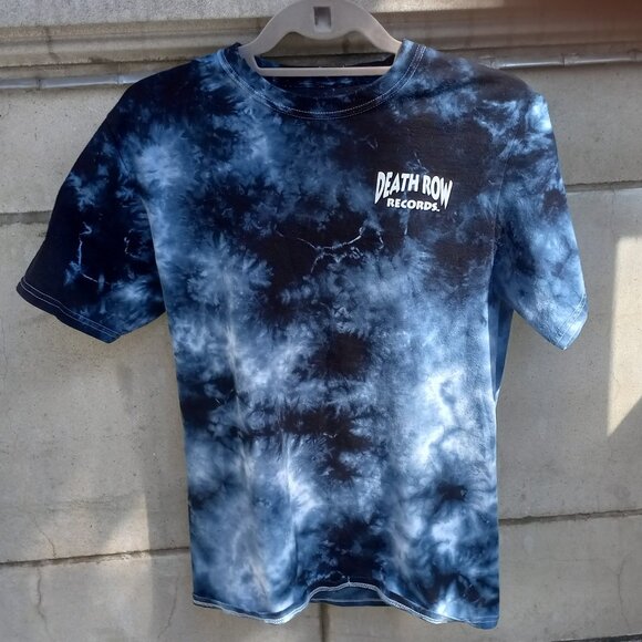 Death Row Records T-Shirt Small (S) Black & Blue Tie Dye Hooded Electric… - Picture 11 of 15